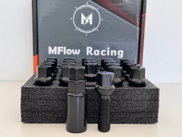 MFLOW Lug Bolt 14X1.25 T28MM L54MM HEX 17MM Ball Seat 20+KEY - Black