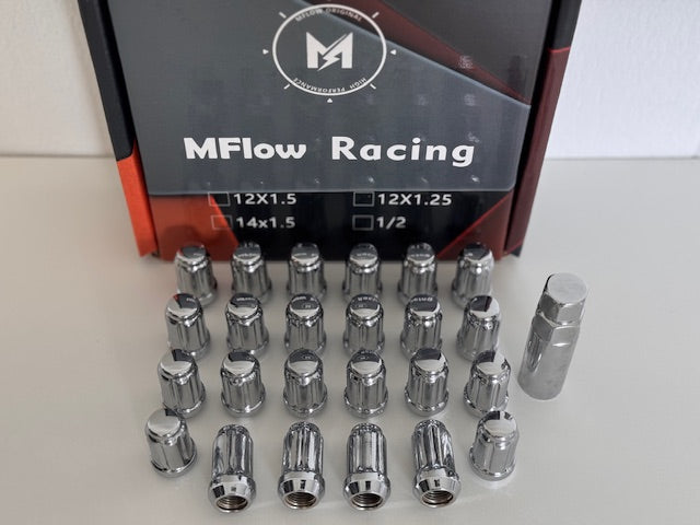 MFLOW 6 SPLINE 12X1.5 L35mm HEX 3/4 24+KEY Conical --Chrome