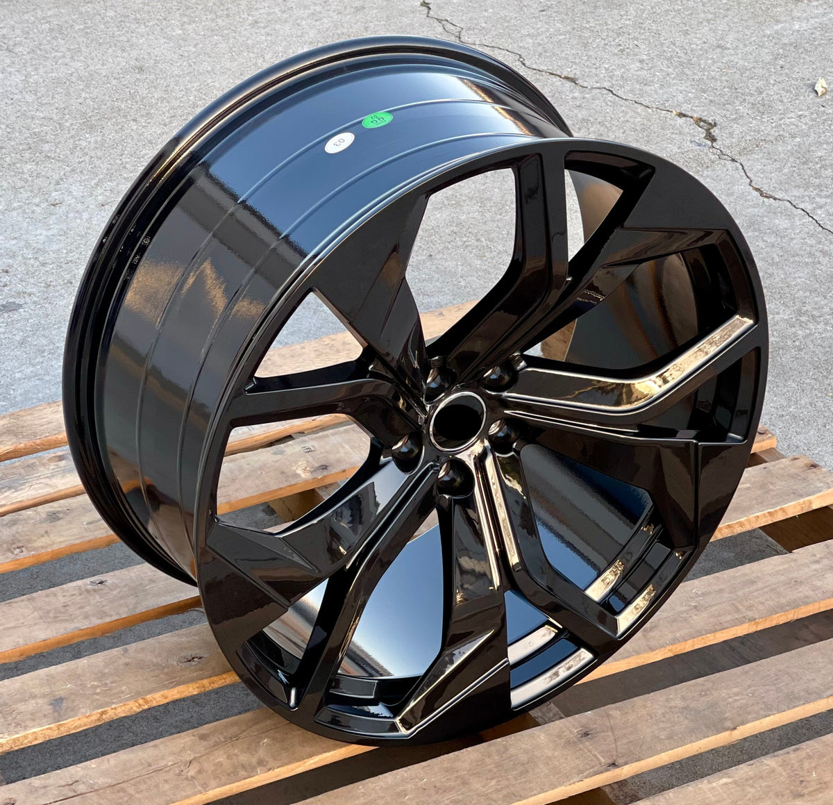 4 New 21" Gloss Black Rims 21x9.5 5x112 +26 Fits Audi Q3 Q5 Q7 Q8 SQ5 SQ7 SQ8 A7 A8 S7 S8 - alphasone