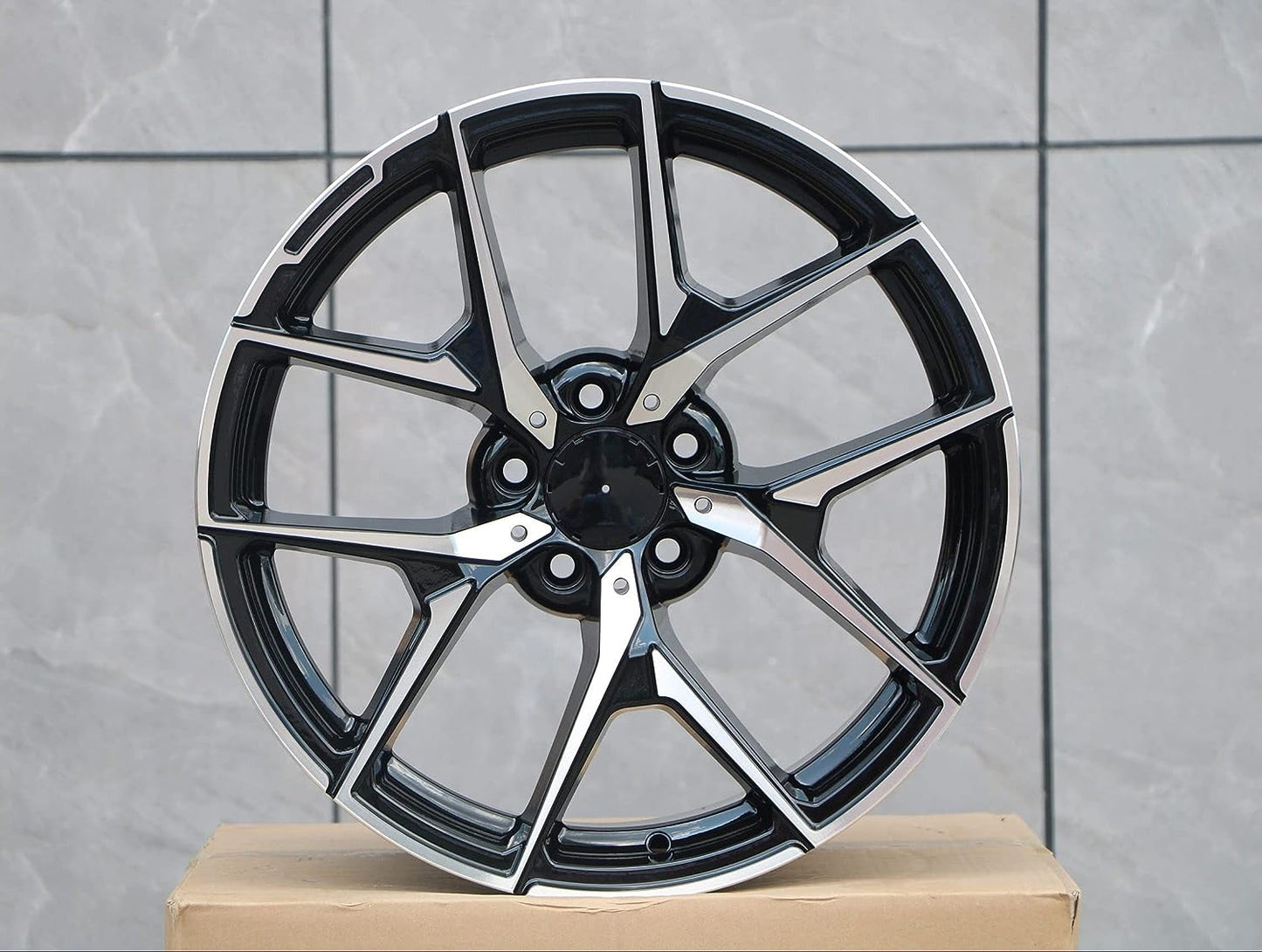 MB19 18x8.5 5x112 +35 66.6 Black Machined Face