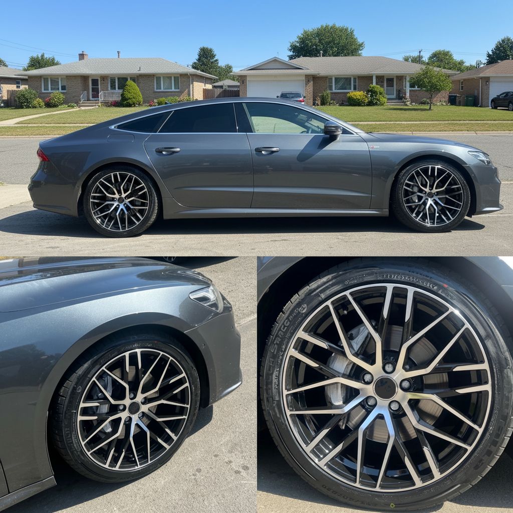 AU1 19X8.5 5X112 +32 66.6 Gloss Black Machined Face