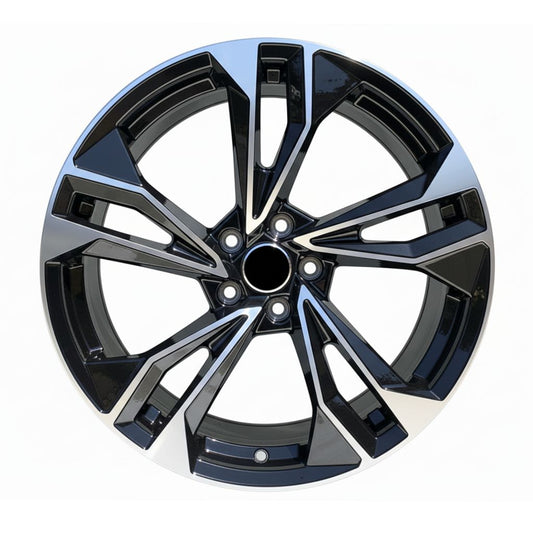 AU12 19x8.5 5x112 +32 66.6 Black Machined Face