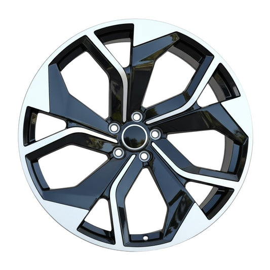 AU13 20x9 5x112 +35 CB66.6 Black Machined Face