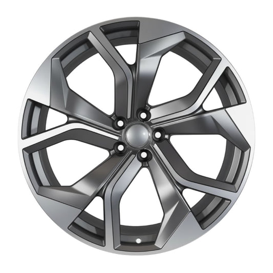 AU13 22x10 5x112 +26 66.6 Gunmetal Machined Face