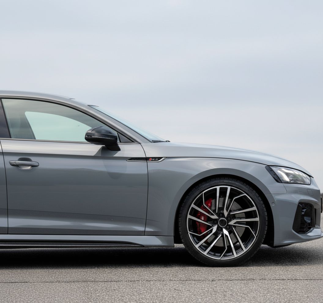 AU15 19x8.5 5x112 +32 66.6 Black Machined Face