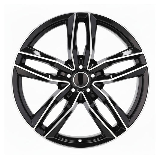 AU3 19x8.5 5X112 +35 66.6 Black Machined Face