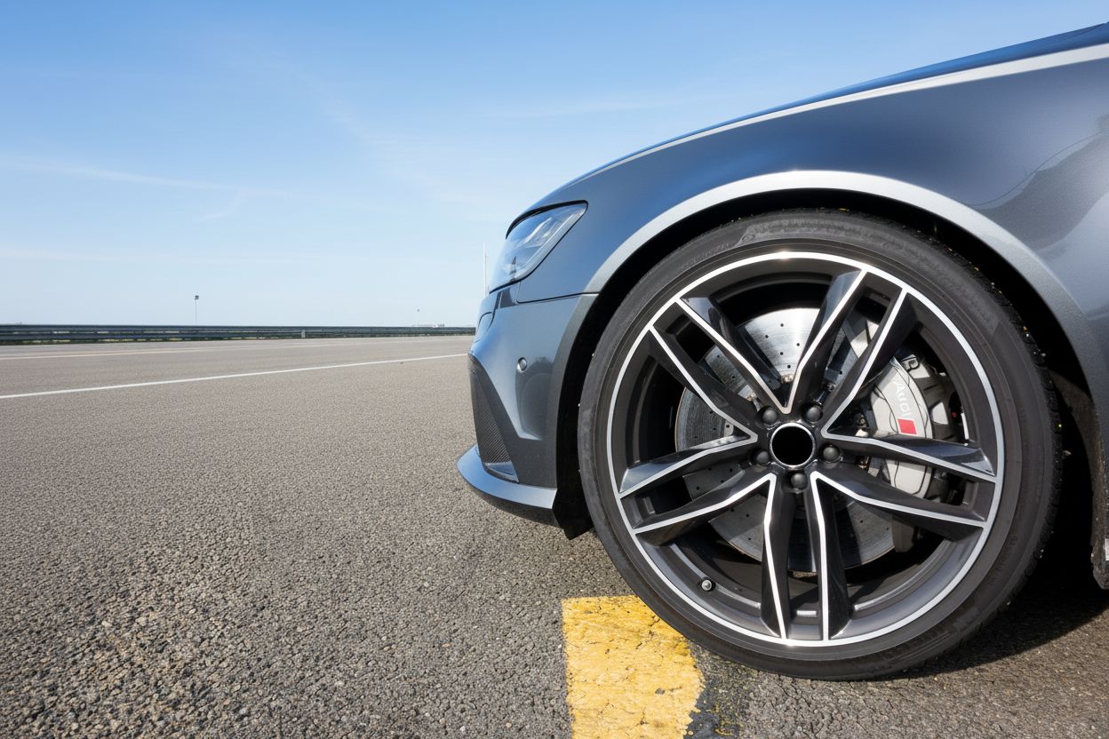 AU3 19x8.5 5X112 +35 66.6 Black Machined Face