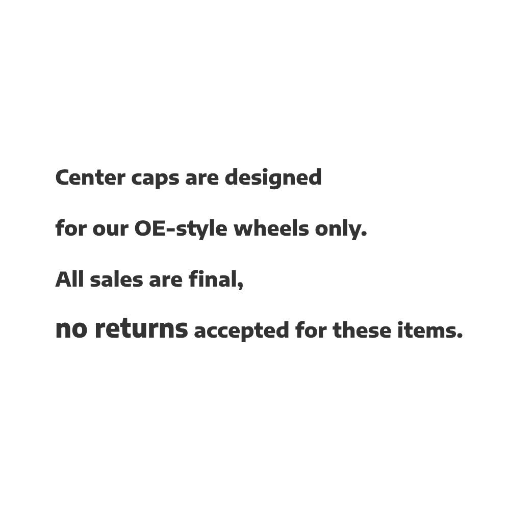 Wheels Center Caps for TR4 Matte Black C-1539 Fit TR4 17"x8 17"x9 Satin Black Wheel (Replacement Blank Center Cap)