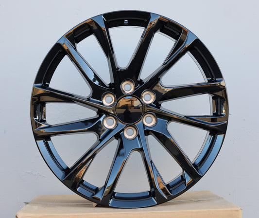 GM4 22x9 6x139.7 +24 78.1 GLOSS BLACK (FITS GMC SILVERADO TAHOE SIERRA)