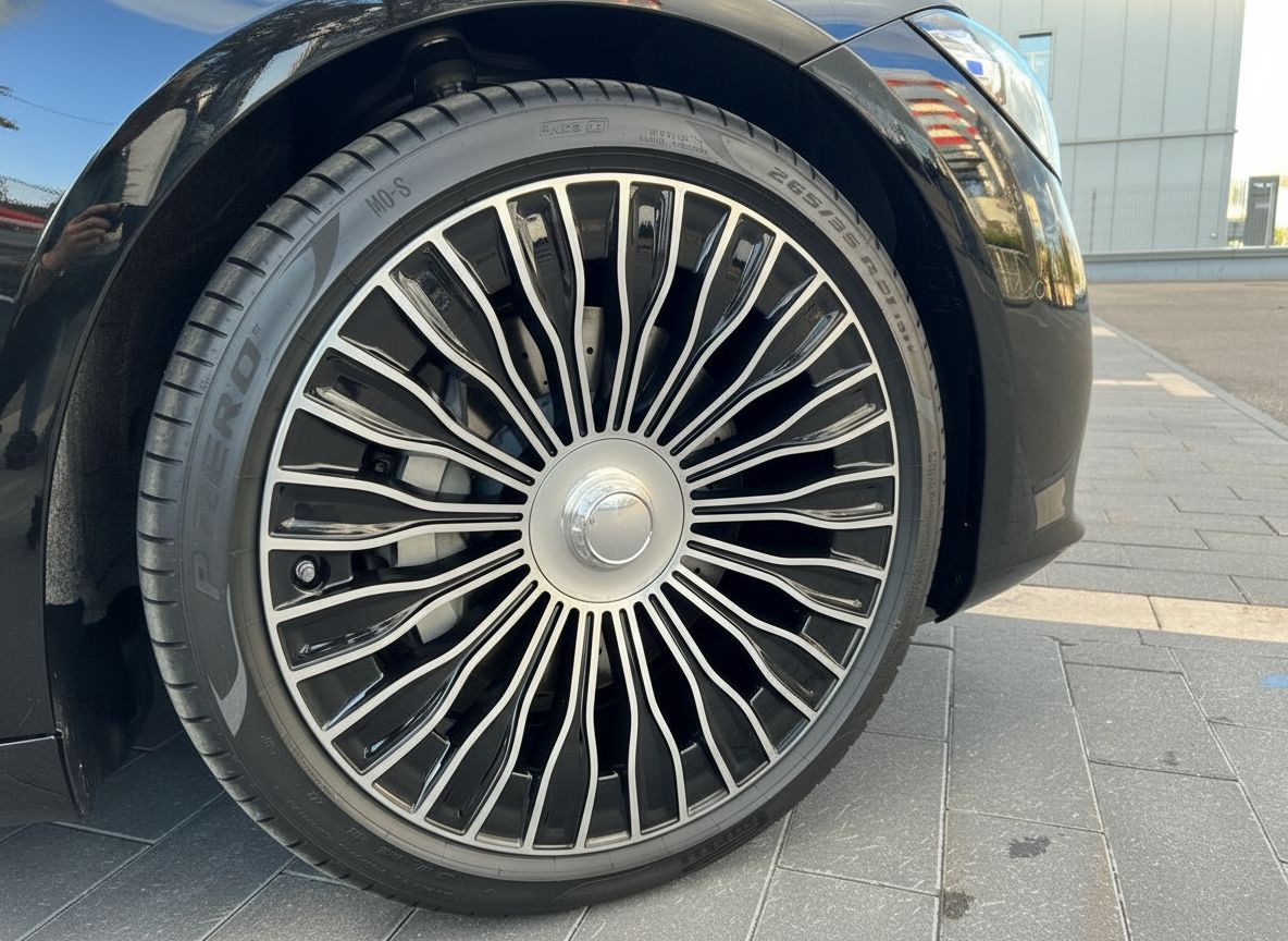 MB17 20x8.5 5x112 +42 66.6 Gloss Black Machined Face