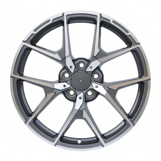 MB19 18x8.5 5x112 +38 66.6 Gunmetal Machined Face