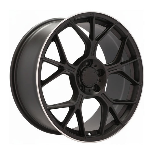 MB21 18x8 5x112 +35 66.6 Matte Black Machined Tip