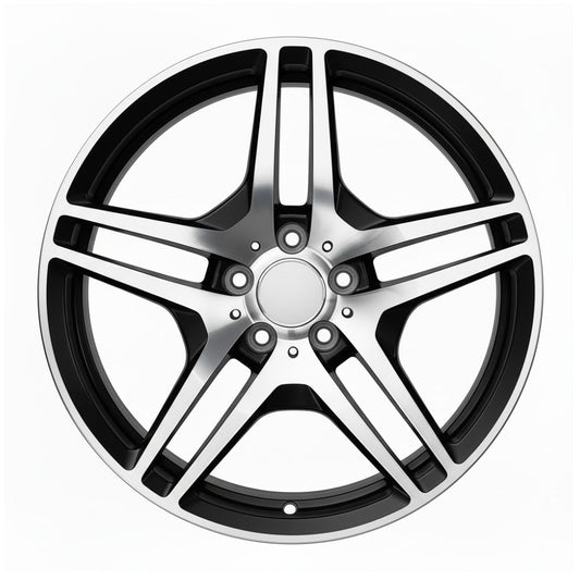 MB3 18x8.5 5x112 +35 66.6 Black Machined Face
