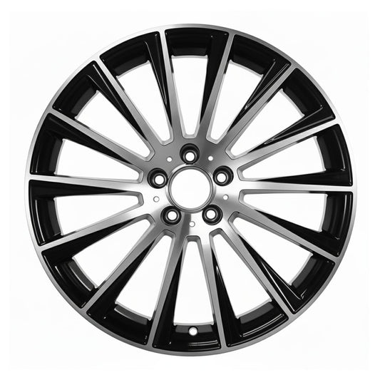 MB4 18x8 5x112 +35 66.6 Black Machined Face