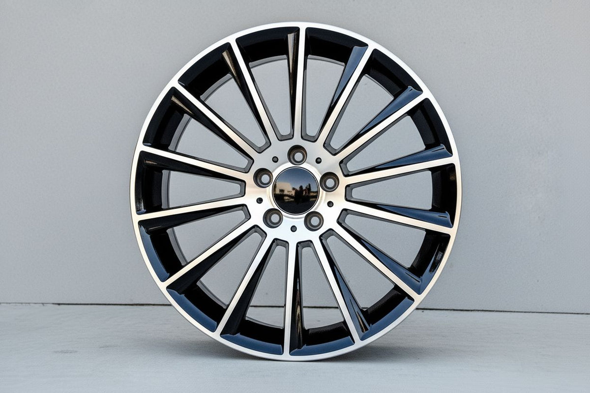 MB4 19x8.5 5x112 +35 66.6 Black Machined Face