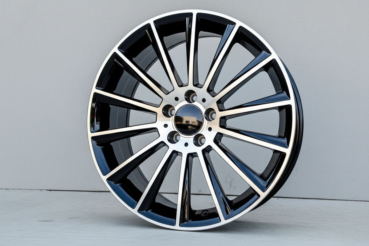 MB4 19x8.5 5x112 +35 66.6 Black Machined Face