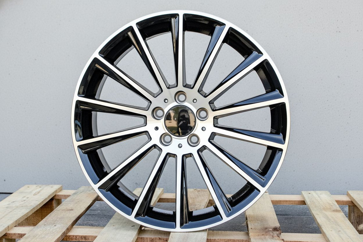 MB4 19x8.5 5x112 +35 66.6 Black Machined Face