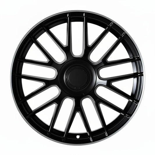 MB8-V2 19x9.5 5x112 +35 66.6 Matte Black Machined Tip