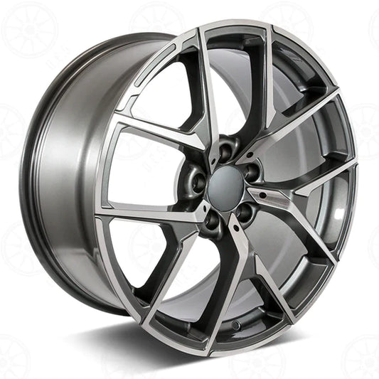 MB19 18x8.5 5x112 +38 66.6 Gunmetal Machined Face