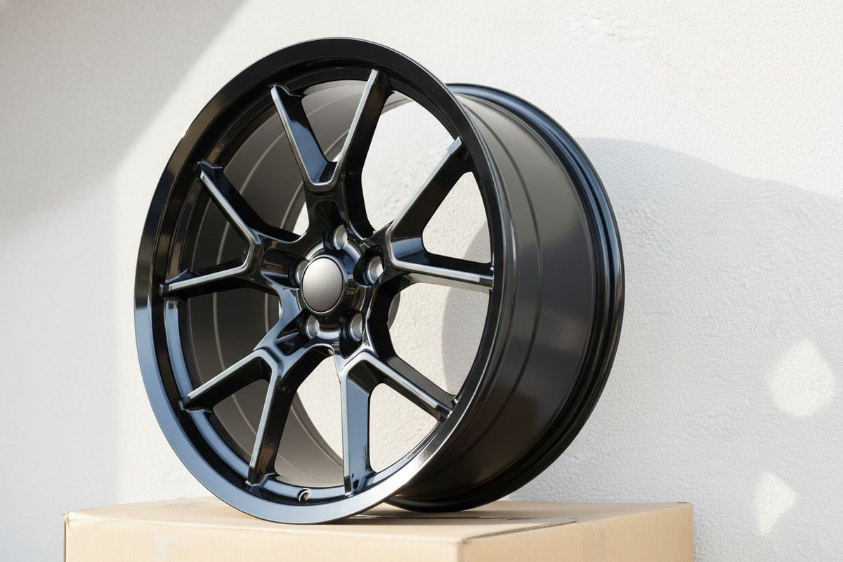 SR6 20x9 5x115 +10 71.5 Gloss Black