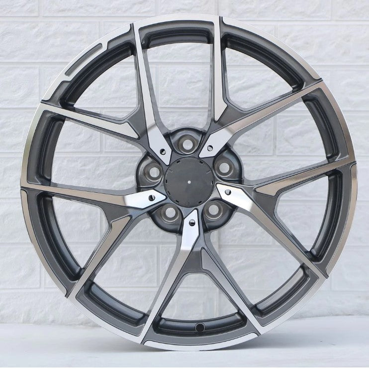 MB19 18x9.5 5x112 +35 66.6 Gunmetal Machined Face