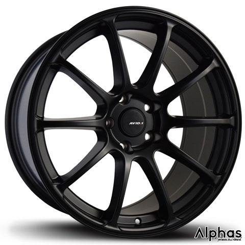 AVID1 AV-27 17x8.0 5x114.3 35 73.1 Matte Black (Set of 4 Wheels) - alphasone