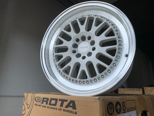 Copy of ON SELL - NEW SET OF 4 - ROTA FLUSH 17X9 5X100 +42 73.1 WHITE MACHINED LIP FITS TC BRZ GT86 FOR SUBARU WRX BRZ SCION FRS - alphasone