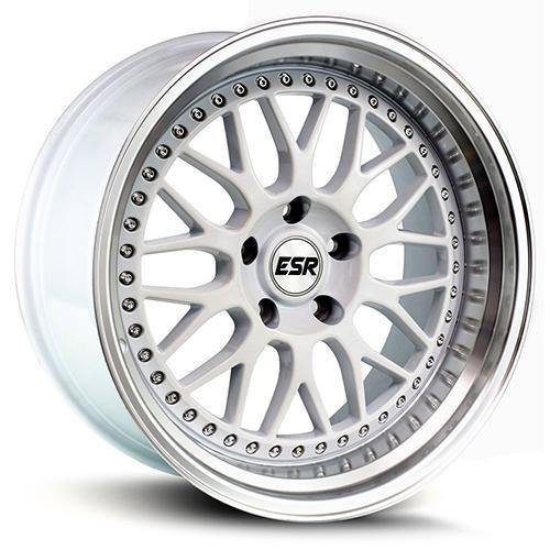 ESR SR01 18X9.5 5X114.3 22 73.1 WHITE MACHINE LIP - alphasone