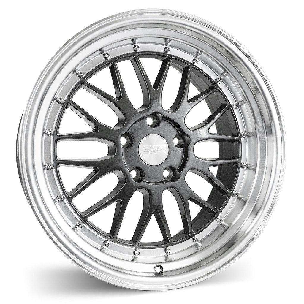 ESR SR05 18X9.5 5X114.3 22 73.1 GUNMETAL MACHINE LIP - alphasone