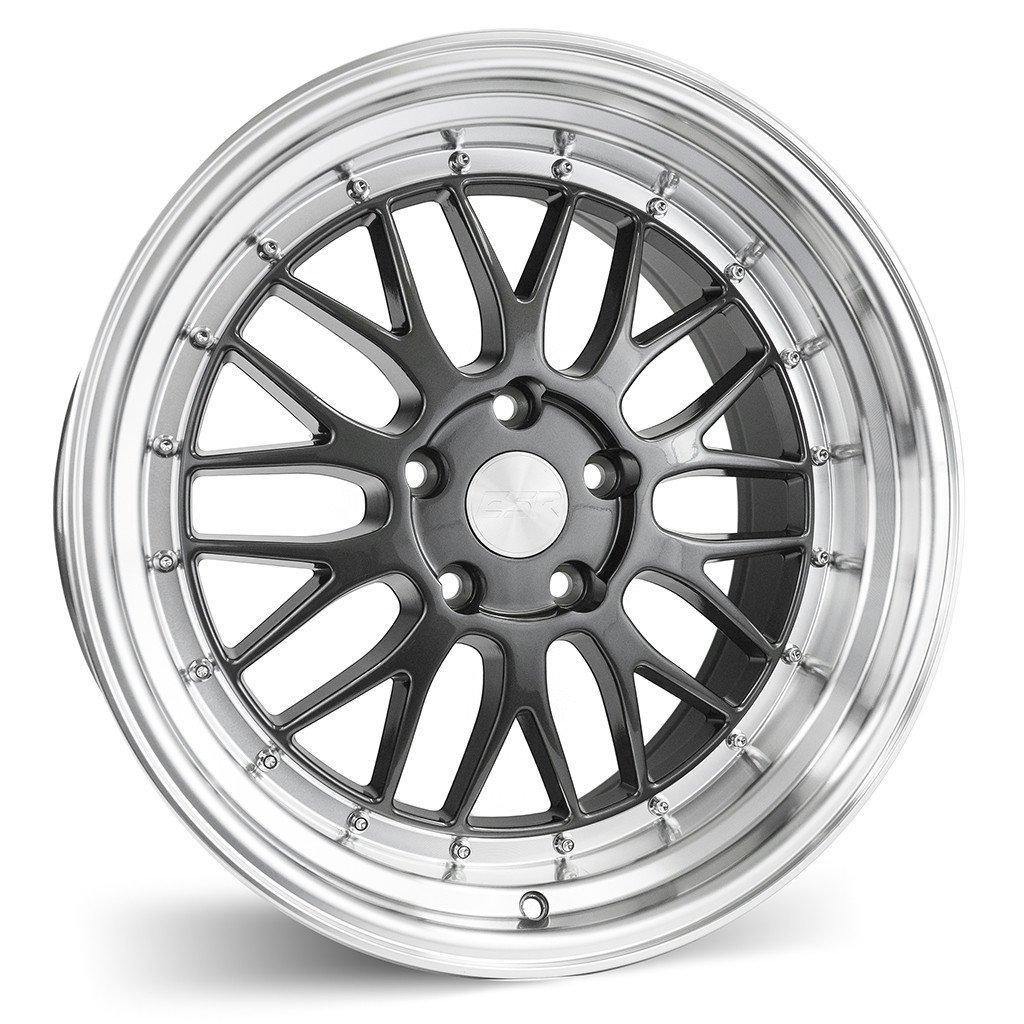 ESR SR05 19X9.5 5X120 22 74.1 GUNMETAL MACHINE LIP (Set of 4) - alphasone