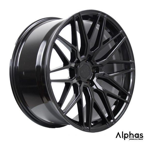 F1R F103 18x9.5 5x114 38 Gloss Black (Set of 4) - alphasone