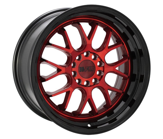F1R F21 18x9.5 5x100/114.3 35 Candy Red/Black Lip v2 (Set of 4 Wheels) - alphasone