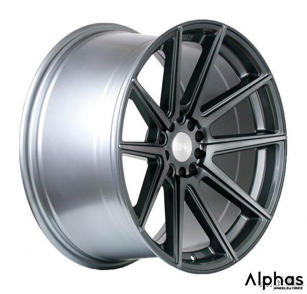F1R F27 18x8.5 5x114.3/120 35 Gunmetal (Set of 4 Wheels) - alphasone