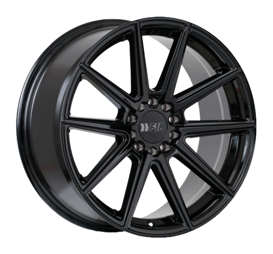 F1R F27 18x9.5 5x100/114.3 38 Gloss Black (Set of 4 Wheels) - alphasone