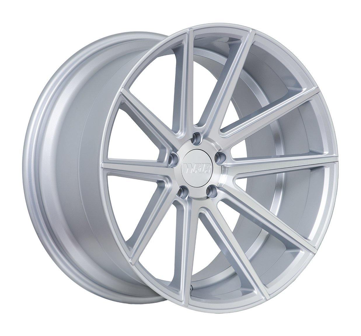 F1R F27 18x9.5 5x114.3/120 38 Machine Silver (Set of 4 Wheels) - alphasone