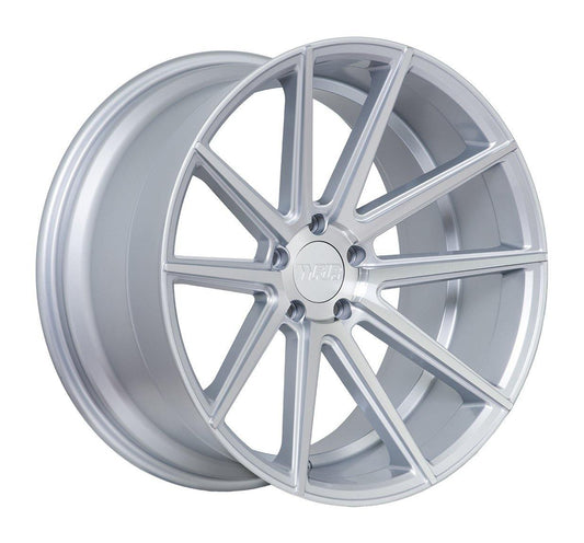 F1R F27 18x9.5 5x114.3/120 38 Machine Silver (Set of 4 Wheels) - alphasone