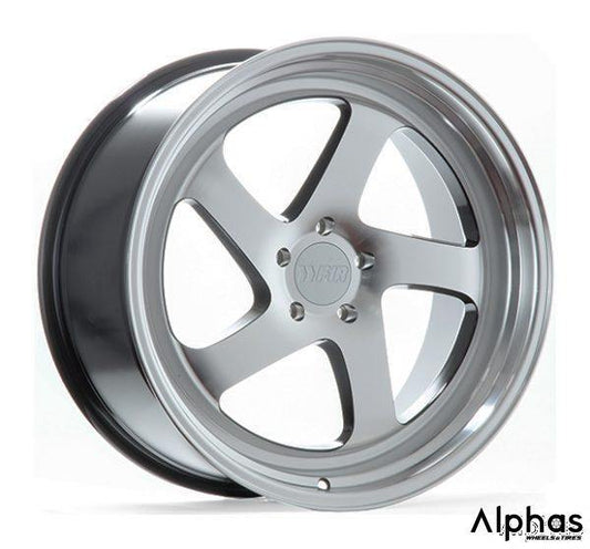 F1R F28 20x8.5 5x114 17 Machine Black/Polish Lip (Set of 4 Wheels) - alphasone