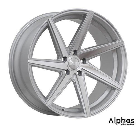 F1R F35 20x10 5x120 38 Machine Silver (Set of 4) - alphasone