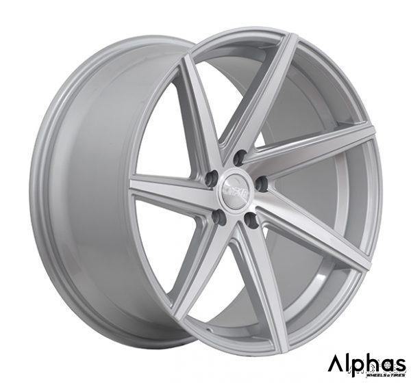 F1R F35 20x8.5 5x112 35 Machine Silver (Set of 4) - alphasone