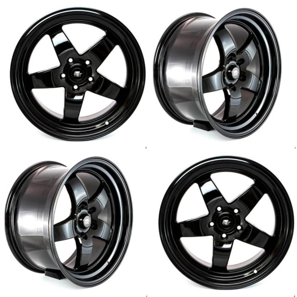 MST MT24 5x114.3 18x9.5 35 73.1 Glossy Black (Set of 4) - alphasone