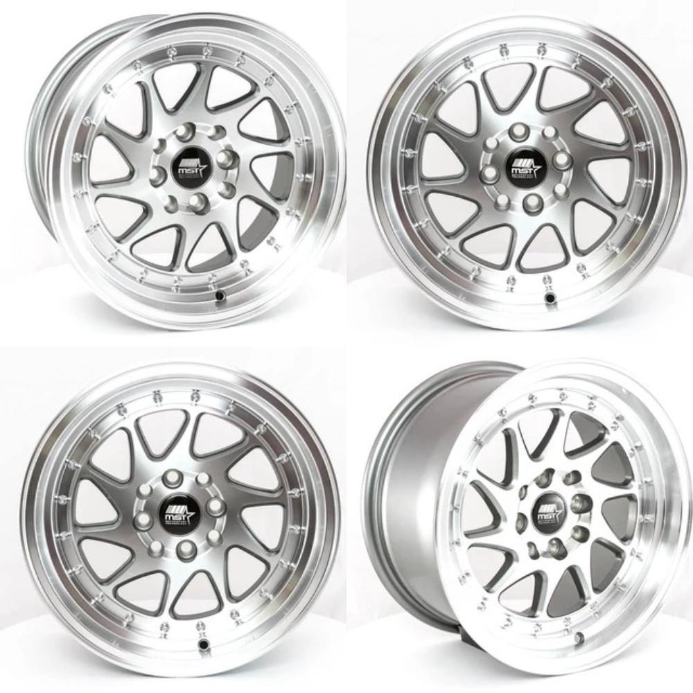 MST MT28 4x100/4x114.3 15x8.0 20 73.1 Gunmetal w/Machined Face (SET OF 4) - alphasone
