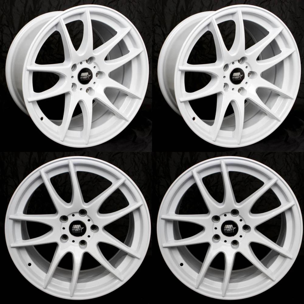 MST MT30 5x114.3 17x9.0 30 73.1 Full Glossy White (Set of 4) - alphasone