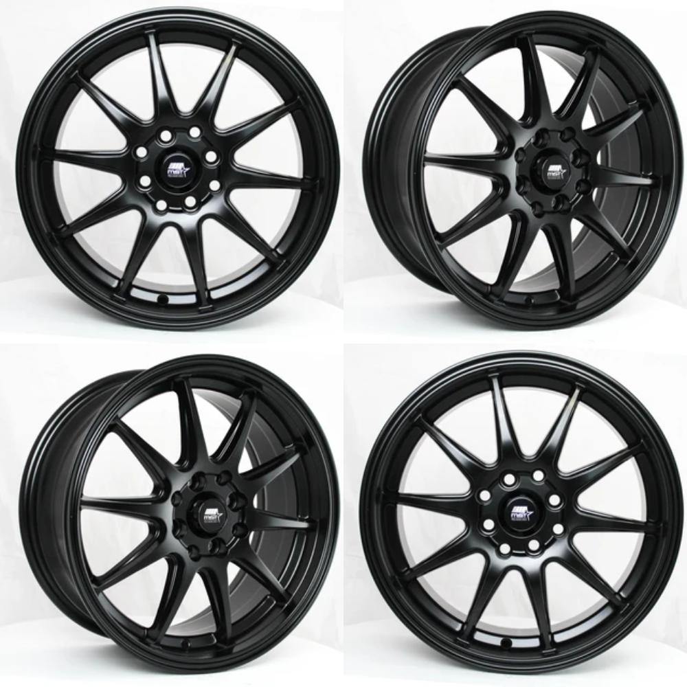 MST MT41 4X100/114.3 16X7.0 38 73.1 Matt Black (Set of 4) - alphasone