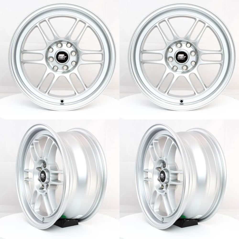 MST Suzuka 4x100/4x114.3 16x7.0 25 73.1 Space Silver (Set of 4) - alphasone