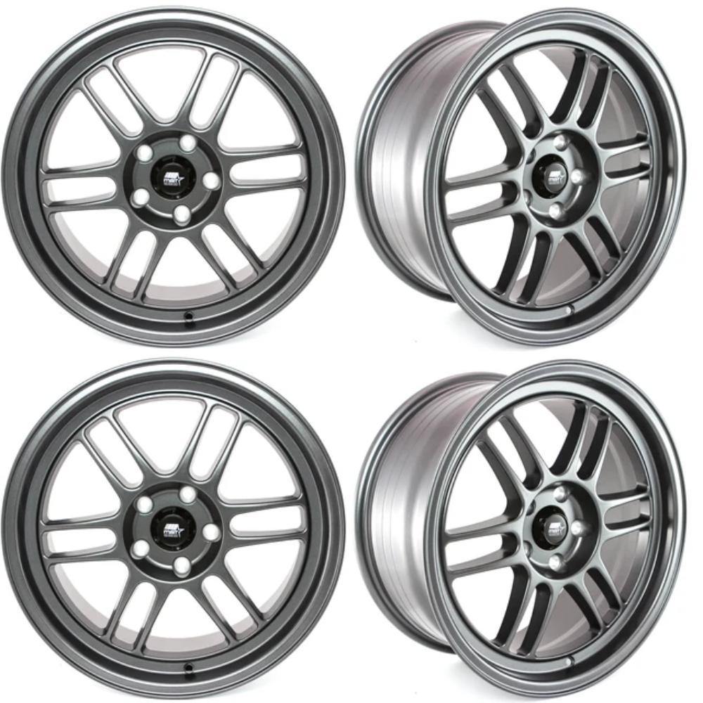 MST Suzuka 5x114.3 18x11.0 10 73.1 Matte Gunmetal (Set of 4) - alphasone
