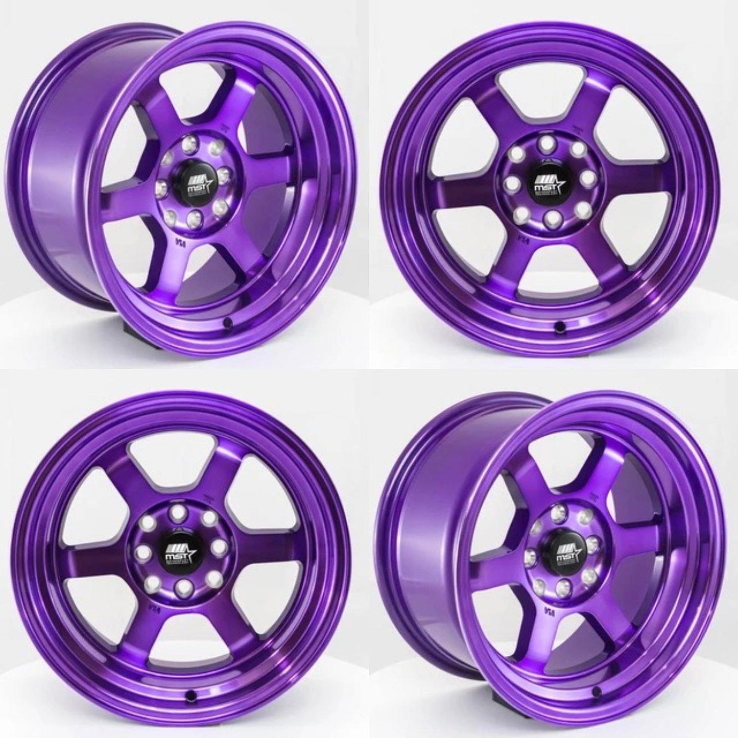 MST Time Attack 15x8.0 4x100/4x114.3 0 73.1 Cosmic Purple (Set of 4) - alphasone
