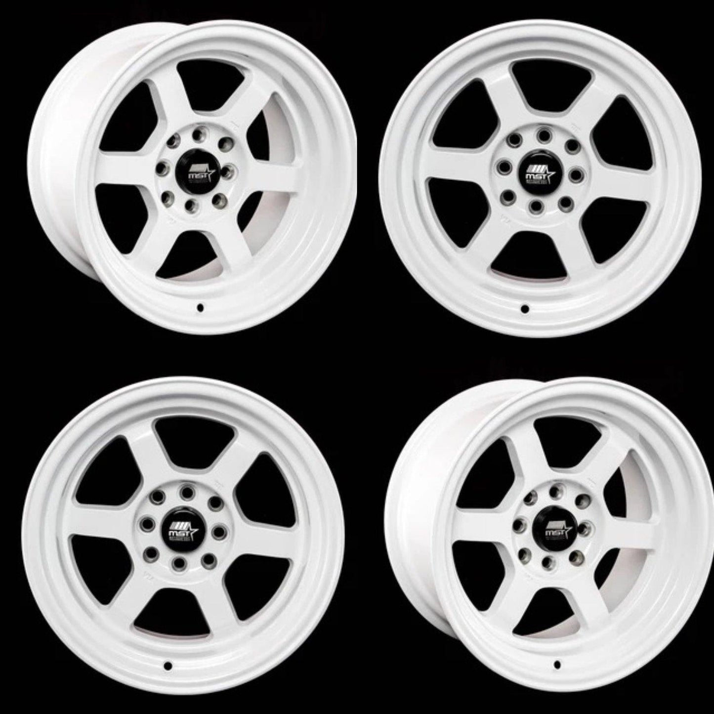 MST Time Attack 15x8.0 4x100/4x114.3 0 73.1 Glossy White (Set of 4) - alphasone