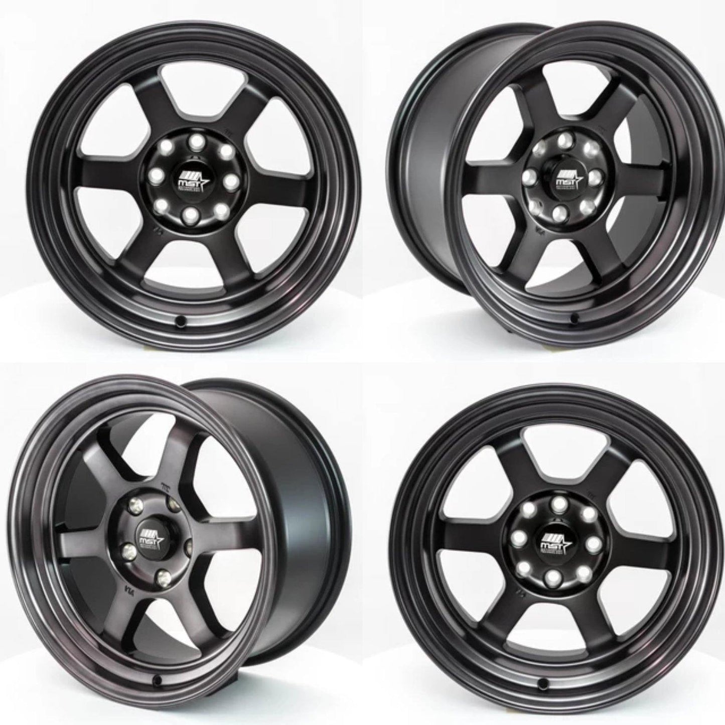 MST Time Attack 16x8.0 4x100 20 73.1 Smoked Black (Set of 4) - alphasone