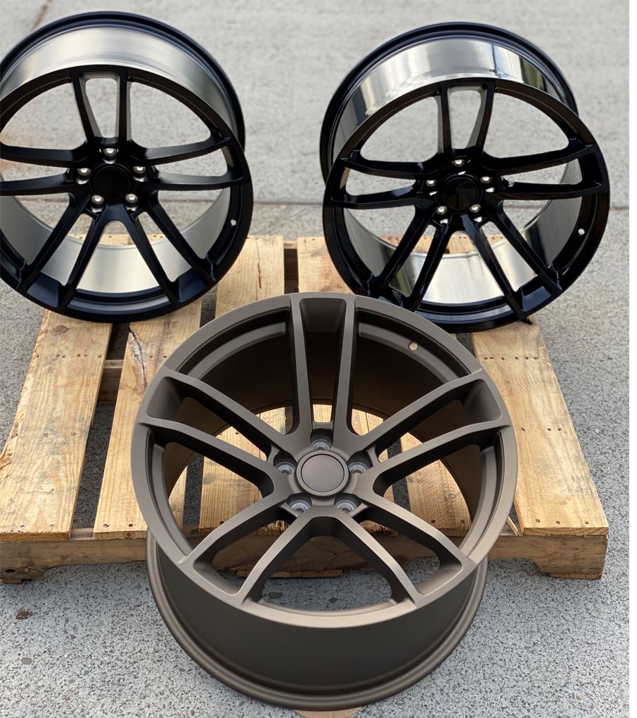 New Dodge SRT Hellcat 20" Matt Bronze Wheels OE 20x9.5 5X115 +18 CB71.5 Flow Formed - alphasone