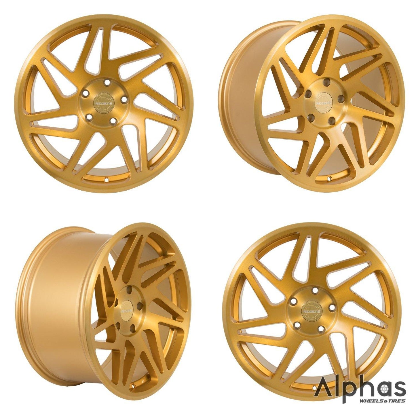 Regen5 R31 18x9.5 5x120 36ET Brushed Gold (Set of 4 Wheels) - alphasone
